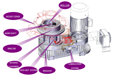 132KW Type 850 Wood Pellet Machine